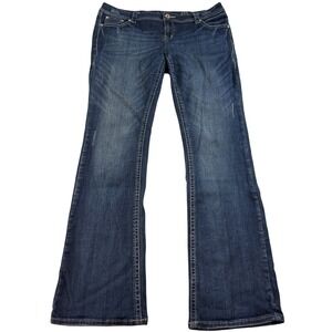 Y2K Grace in LA Bootcut Jeans Embellished Rhinestone Women's Size 15/31 Grunge